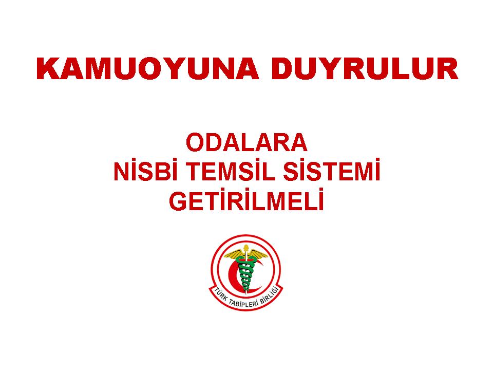 ODALARA NİSBİ TEMSİL SİSTEMİ GETİRİLMELİ